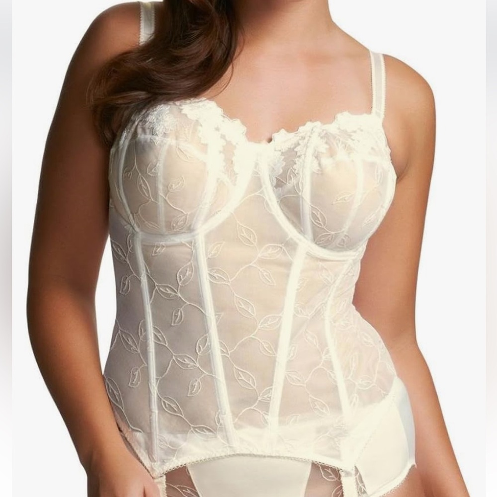 NWT Elomi Cream / white Lace Bustier